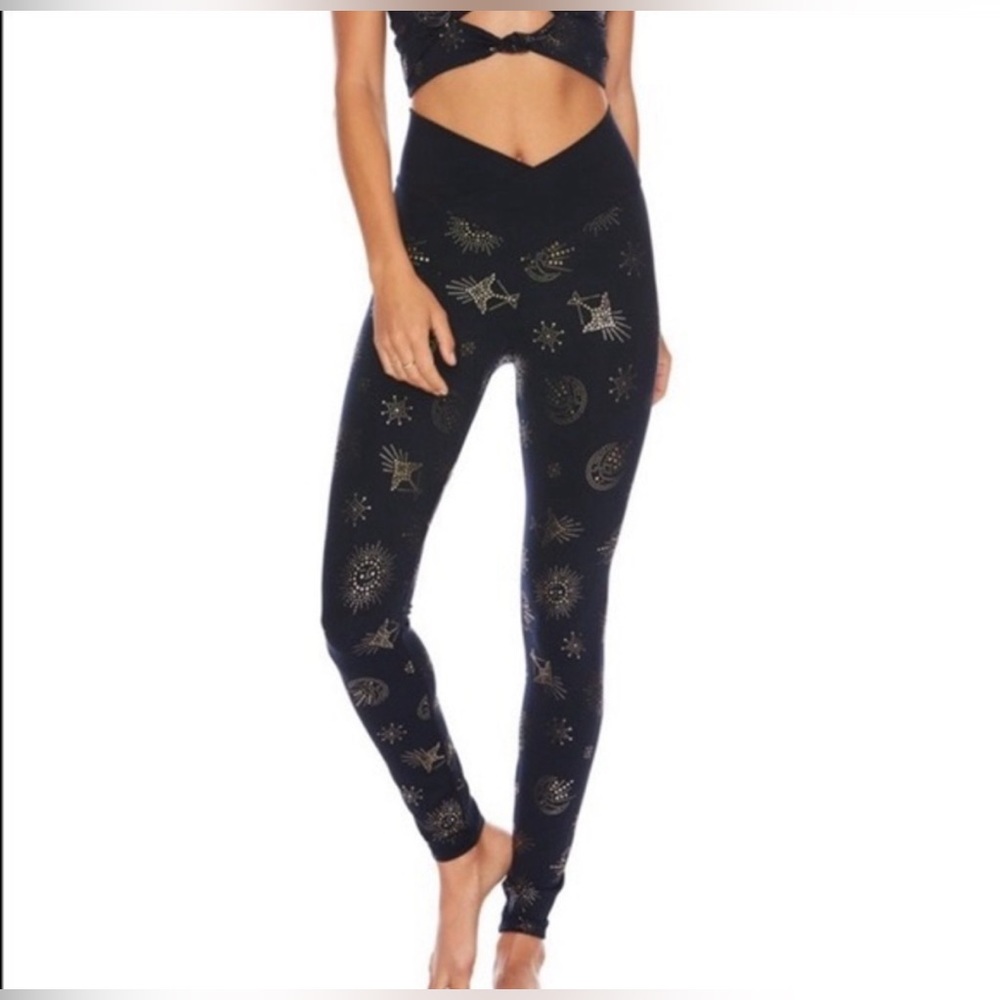 Beach Riot Celestial Gold Foil Navy Leggings - Picture 9 of 9
